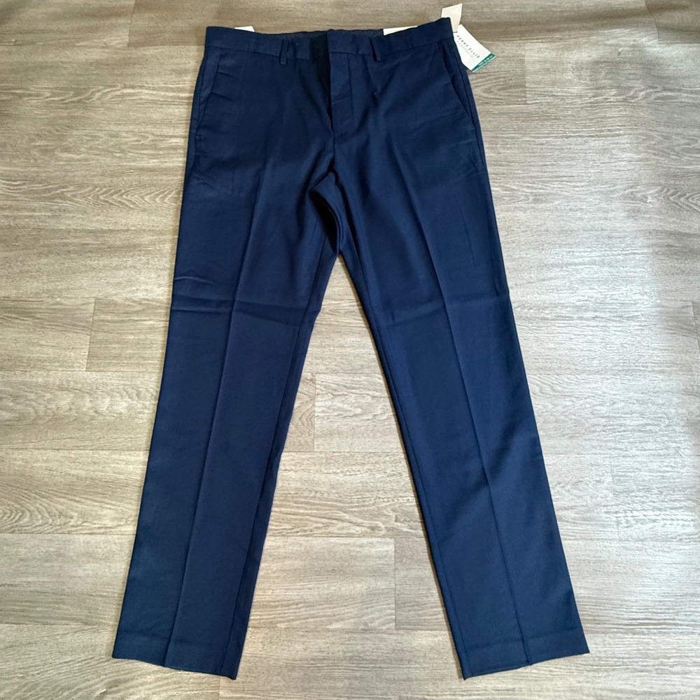 Perry Ellis Portfolio Mens‎ Very Slim Fit Dress Pants Navy Blue 36x32 NWT